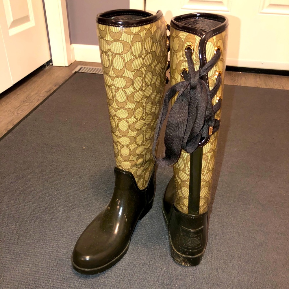 Coach rain boots